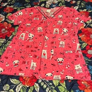Medium Valentine’s Day scrub top